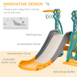 Sunvega 3 in 1 Baby Swing and Slide Set with Basketball Hoop for Toddlers Indoor Outdoor Play