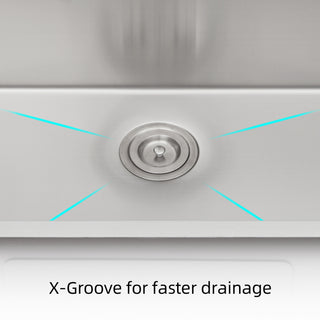 Sunvega 33x22x10 Inch Drop-in Single Bowl Stainless Steel Kitchen Sink