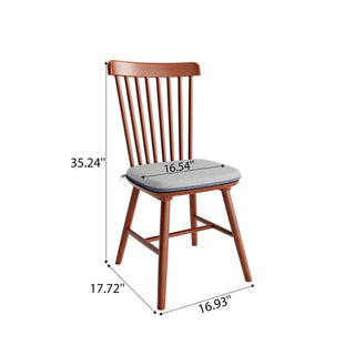 Sunvega Solid Wood Windsor Kitchen Chairs with Cushioned Seats for Modern Dining