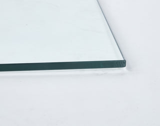 Sunvega 80CM Square Tempered Clear Glass Top with Smooth Easy Clean Surface