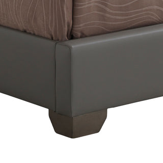Sunvega Sleek Black Full Bed Frame with Chic Finish for Casual Elegance
