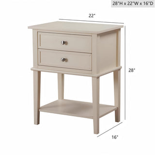Sunvega Elegant Contemporary Nightstand with Open Shelf for Compact Storage