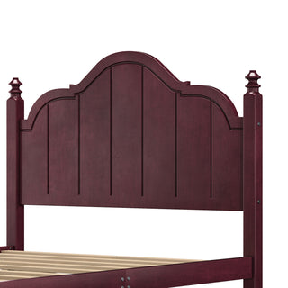 Sunvega Vintage Queen Bed Frame with Headboard and Slats Support