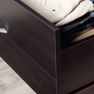 Sunvega Brown Finish Dresser with Ample Storage Space and Smooth Gliding Drawers