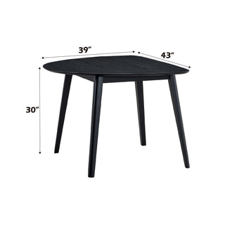 Sunvega Rectangular Dining Table with Fixed Wooden Top and Legs