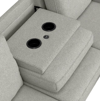 Sunvega Gray Reconfigurable Sectional Sofa with Contemporary Style and Easy Assembly