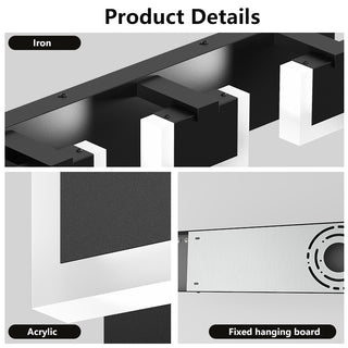 Sunvega Modern Black LED Vanity Light Fixtures with Up and Down Lighting