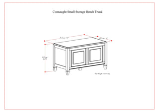 Sunvega Handcrafted Solid Wood Storage Bench Trunk with Lift-Up Lid