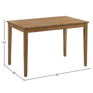 Sunvega Weathered Oak 5-Piece Dining Set with Upholstered Seat Cushions