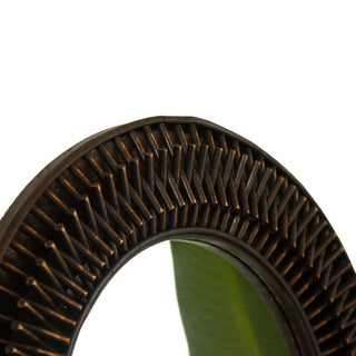 Sunvega Sunburst-Shaped PU Art Decorative Wall Mirror for Bathroom Bedroom