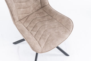 Sunvega Mid-Century Modern Tufted Diamond Pattern Upholstered Swivel Dining Chair
