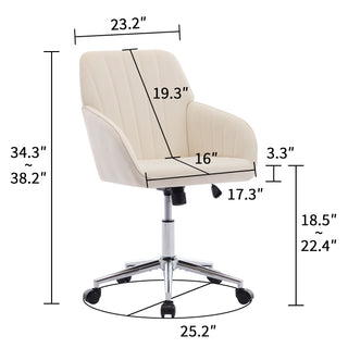 Sunvega Ergonomic Swivel Chair with Soft Memory Foam Cushion and Lumbar Support