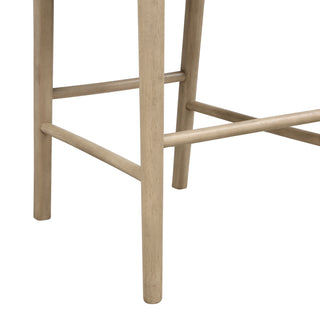 Sunvega Farmhouse Style Ladder Back Bar Stool Set of 2 with Upholstered Seating