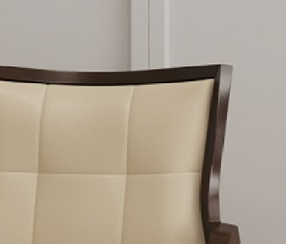 Sunvega Traditional Solid Beech Wood Dining Armchair with Faux Leather and Velvet