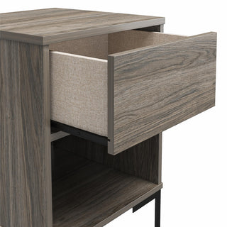 Sunvega Rolland Nightstand with Spacious Drawer and Open Storage Space