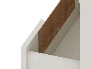 Sunvega Mid-Century Modern Nightstand with Spacious Drawers and Metal Legs
