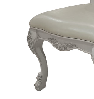 Sunvega Dresden Vintage Bone White Finish Nightstand with Two Spacious Felt-Lined Drawers
