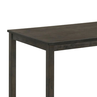 Sunvega Solid Gray-Brown Wood Rectangular Dining Table with Spacious Tabletop