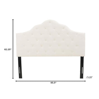 Sunvega Upholstered Queen Headboard with Adjustable Height and Durable Metal Legs