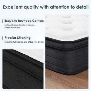 Sunvega King Size Hybrid Mattress with Gel Memory Foam and Pocket Springs