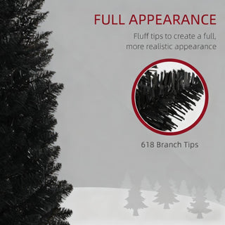 Sunvega Pencil Artificial Xmas Tree with Faux Snow Flocked Full Branch Tips Flame-retardant