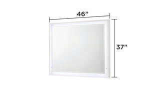 Sunvega Lacquer Frame Mirror with Integrated LED Lighting for Modern Decor