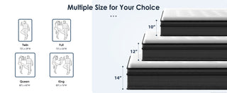 Sunvega 12 Inch King Size Hybrid Mattress with Cooling Memory Foam and Pocketed Springs