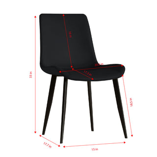 Sunvega PU Leather Dining Chairs with Ergonomic Design for Home and Office Use