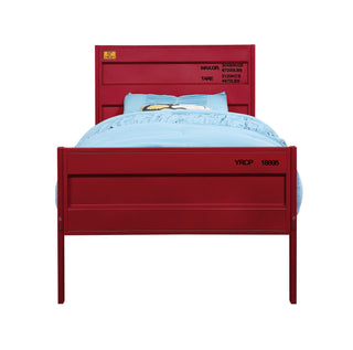 Sunvega Cargo White Finish Full Metal Bed with Recessed Panels and Container Lock
