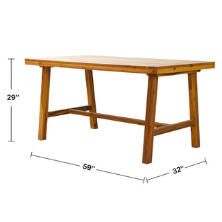 Sunvega Honey Eucalyptus Wooden Outdoor Dining Stool with Weather Resistant Finish