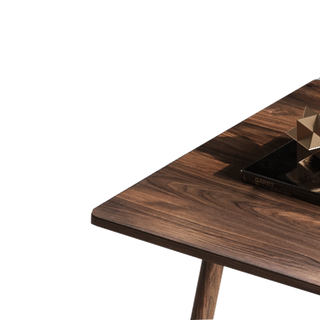 Sunvega Modern Minimalist MDF Wood Desktop with Black Metal Legs Small Dining Table