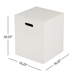 Sunvega Modern Lightweight Concrete 50,000 BTU Round Propane Fire Pit