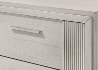Sunvega Contemporary Brown Nightstand with Two Drawers and Rich Wood Finish