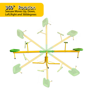 Sunvega 360 Degree Rotation Playground Seesaw with Padded Seats for Outdoor Fun