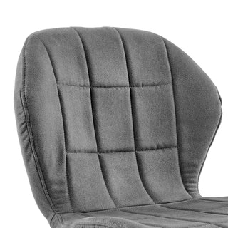 Sunvega Swivel Bar Stool with Charcoal Fabric and Black Finish for Modern Seating