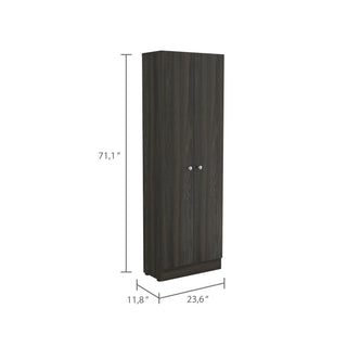 Sunvega Five Shelves Multistorage Pantry Cabinet with Double Door for Kitchen