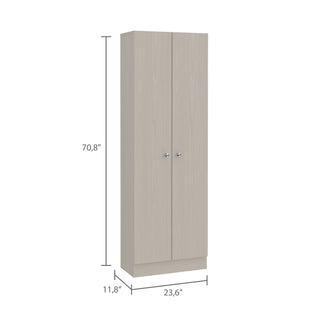 Sunvega Five Shelves Multistorage Pantry Cabinet with Double Door for Kitchen