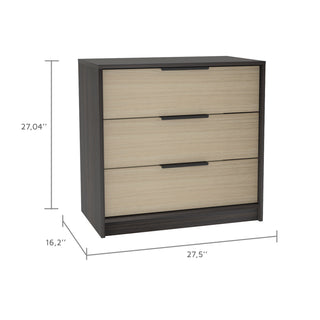 Sunvega Kaia 3 Drawer Dresser with Open Display Top and Large Storage