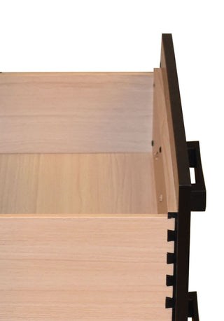 Sunvega Contemporary Rustic Gray Wood Nightstand with Two Smooth Gliding Drawers