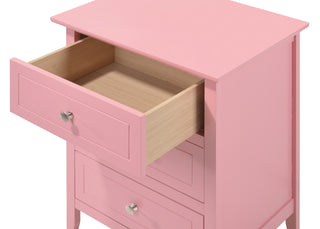 Sunvega Transitional Oak Nightstand With Three Drawers For Bedroom