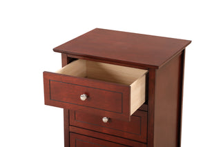 Sunvega Transitional Oak Nightstand With Three Drawers For Bedroom