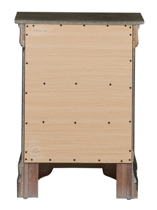Sunvega Compact Traditional Gray Nightstand with Generous Drawer Space