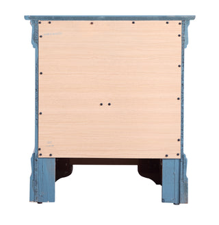 Sunvega Striking Teal Compact Nightstand With Spacious Top For Bedroom Decor