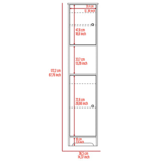 Sunvega Black Multistorage Pantry Cabinet with One Drawer and Two Shelves