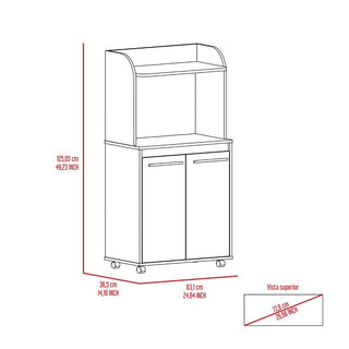 Sunvega Black Multistorage Pantry Cabinet with One Drawer and Two Shelves