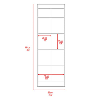 Sunvega Five Shelves Multistorage Pantry Cabinet with Double Door for Kitchen