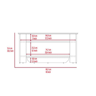Sunvega Lift Top Storage Table with Lower Shelf and Metal Hinges for Shoes