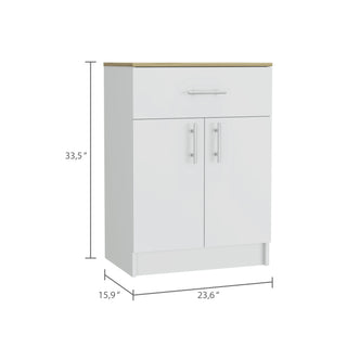 Sunvega Black Multistorage Pantry Cabinet with One Drawer and Two Shelves