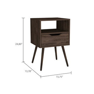 Sunvega Modern Nightstand with Spacious Drawer and Shelf for Bedroom or Living Room