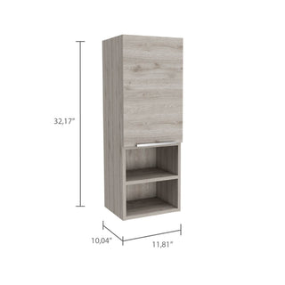 Sunvega White 32 Inch High Medicine Cabinet with Two Internal and External Shelves